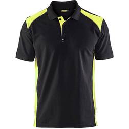 Blåkläder 3324 Short Sleeve Polo Shirt - Black/Hi-Vis Yellow