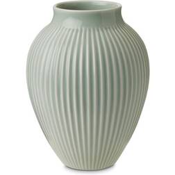 Knabstrup Keramik Grooves Mint Green Vase 20cm
