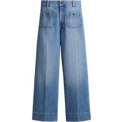 H&M Wide High Ankle Jeans - Denim Blue