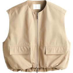 H&M Bubble Hem Gilet - Beige