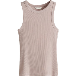H&M Ribbed Vest Top - Light Dusty Pink
