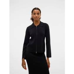 Vero Moda Aware Aware Cardigan Med Gennemgående Lynlås - Black