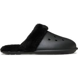 Crocs Classic Fuzz Scuff Slippers Unisex - Black