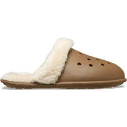 Crocs Classic Fuzz Scuff Slippers Unisex - Sepia