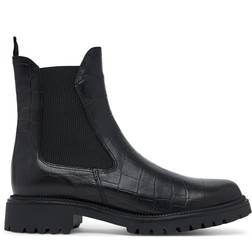 Tamaris Kort Damestøvle - Black Croco