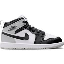 Jordan Air 1 Mid Barons Kids - White/Light Smoke Grey/Black