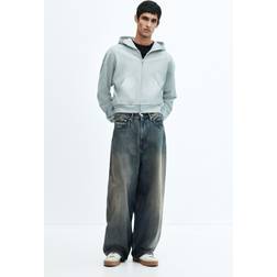 H&M Denim Blue Baggy Jeans - Blue
