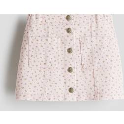 H&M Girls Floral Cotton Twill Skirt - Light Pink/Floral