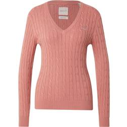 Gant Pullover - Grå/Lys Pink