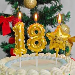 Shein Gold Digital 0-9 Shape Birthday Candle