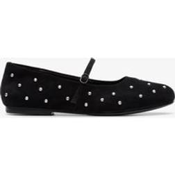 Clarks Livia Stud Standard Fit Suede Bar Shoes - Black