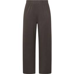 Yours Wide Leg Leggings Women's Curve Plus Size - Brown