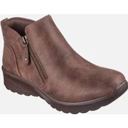 Skechers Lovely Vibe Fall In Bloom Textile Ankle Boots - Brown