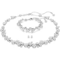 Swarovski Constella Set Mixed Cuts Rhodium Plated - White