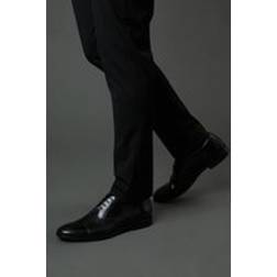 Burton High Shine Leather Oxford Shoes - Black