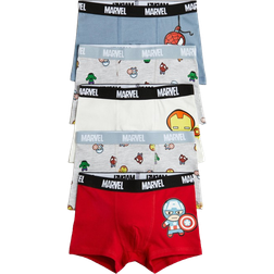H&M Trunks 5-pack - Light Grey Marl/Red/Marvel (1010215057)
