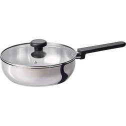 IKEA MIDDAGSMAT traktörpanna klarglas/rostfritt med lock 24 cm