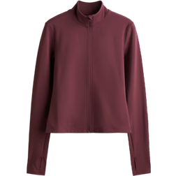 H&M Zip-Through Sports Jacket with Softmove - Light Burgundy