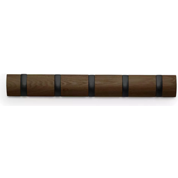 Umbra Flip 5 Black/Walnut Coat Hook 50.8cm