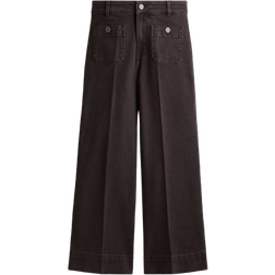 H&M Wide High Ankle Jeans - Dark Brown