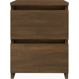 vidaXL 815331 Brown Oak Bedside Table 30x30cm