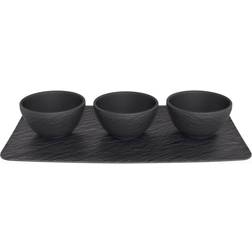 Villeroy & Boch Manufacture Rock Tapas Set Black Servering
