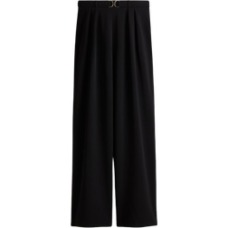 H&M Buckle Detail Tailored Trousers - Black