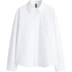 H&M Oversized Cotton Shirt - White