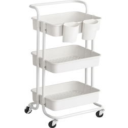 Songmics CSB067W01 White Trolley Table 33.5x41.6cm