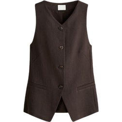 H&M Long Waistcoat - Dark Brown