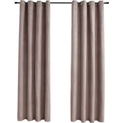vidaXL Blackout Eyelet Taupe 140x245cm