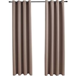 vidaXL Blackout Eyelet Taupe Gray 140x245cm