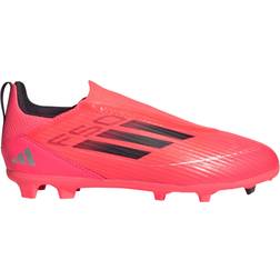 adidas F50 League Laceless FM/MG - Turbo/Aurora Black/Platinum Metallic