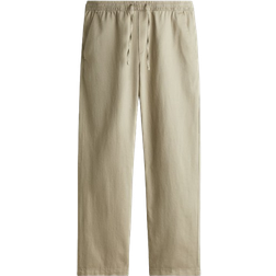 H&M Bukser I Hør Relaxed Fit - Kakigrøn