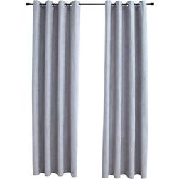 vidaXL Blackout Eyelet Grey 140x245cm