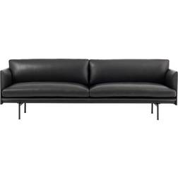 Muuto Outline Black Sofa 220cm 3 Seater