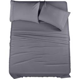 Utopia Bedding Soft and Breathable Bed Sheet Grey (243.8x205.7cm)