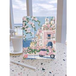 Shein Flower Pink Seaside Town Tablet Case