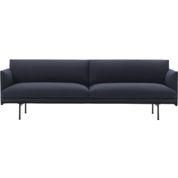 Muuto Outline Dark Blue Sofa 220cm 3 Seater