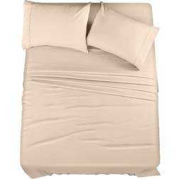 Utopia Bedding Soft and Breathable Bed Sheet Beige (243.8x205.7cm)