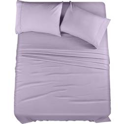 Utopia Bedding Soft and Breathable Bed Sheet Purple (243.8x205.7cm)