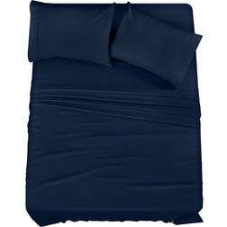 Utopia Soft and Breathable Bed Sheet Blue (243.8x205.7cm)