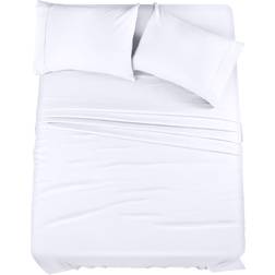 Utopia Soft and Breathable Bed Sheet White (243.8x205.7cm)
