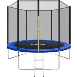 tectake Garfunky Trampoline 305cm + Safety Net + Ladder
