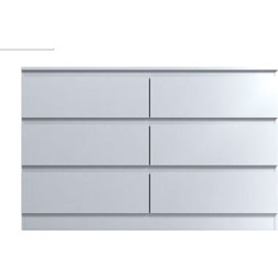 Fwstyle Modern Matt White Chest of Drawer 120x77cm
