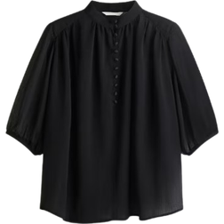 H&M Crinkled Blouse - Black