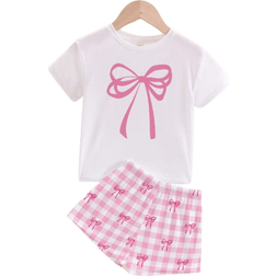 Shein Tween Girls Casual Minimalist Bow Decor Set - Home Refresh