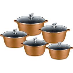 Sq Professional Nea Cuprum Copper Cookware Set with lid 5 Parts