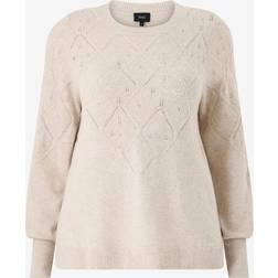 Zizzi Pullover Casunny L S Femi - Beige