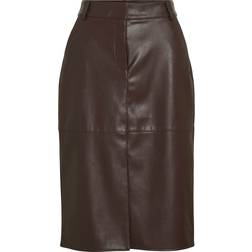 Vila Coated Midi Skirt - Vidagmar
